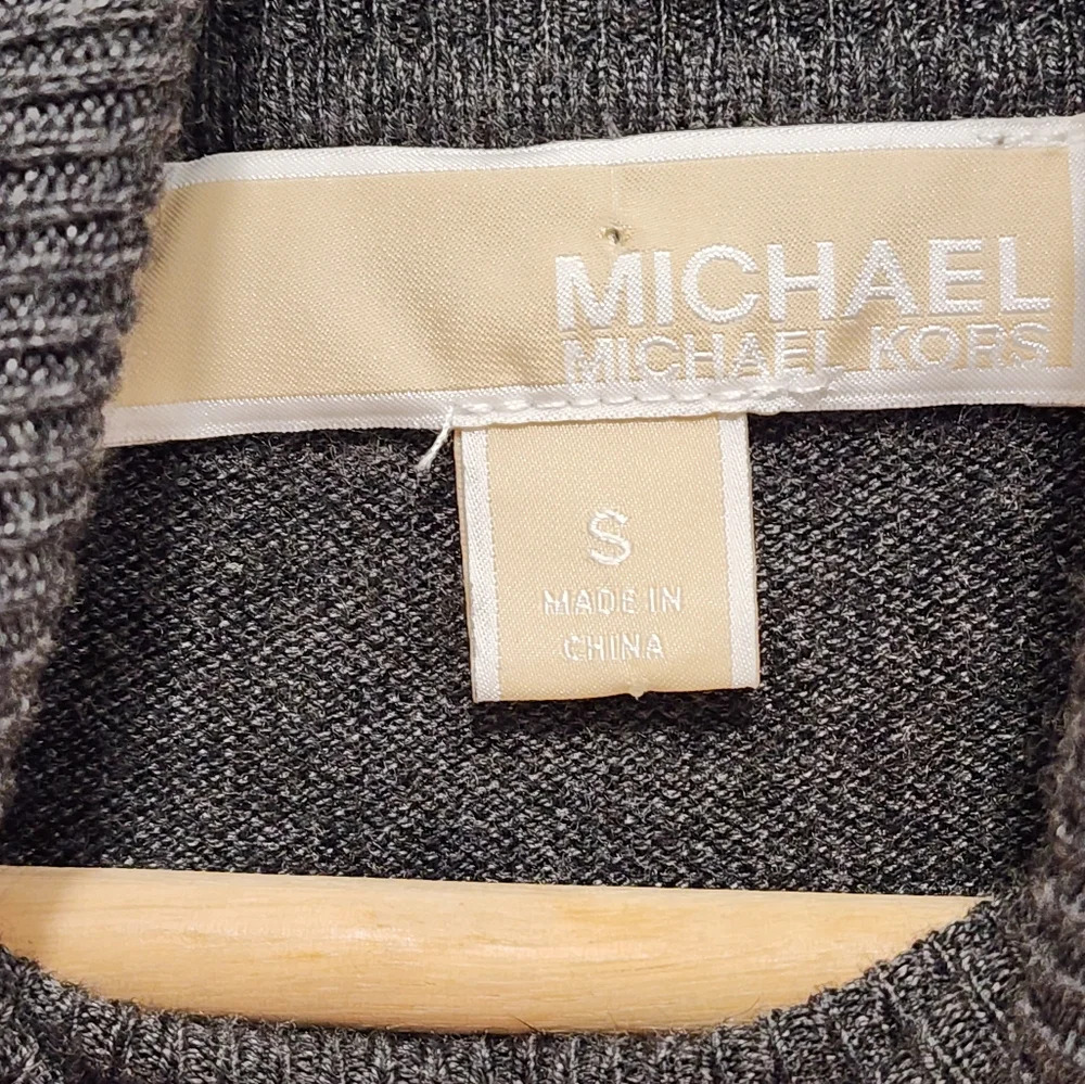 Michael Kors Charcoal Gray Cowl Neck Tunic Sweater Women's‎ Size Small - Picture 5 of 8